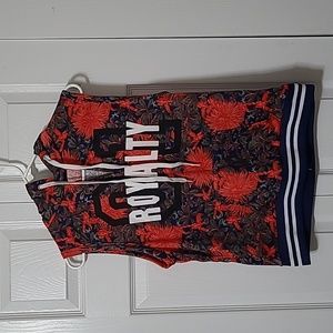 Floral Hooded Vest "Royality 01" Size XL, Brand Special One, EUC